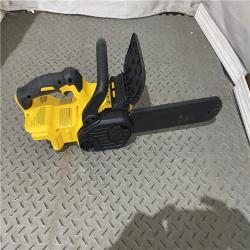 Houston location AS-IS DEWALT 20V MAX 12in. Brushless Cordless Battery Powered Chainsaw (Tool Only)