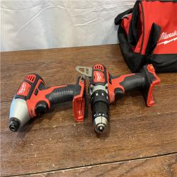 AS-ISMilwaukee M18 18V Cordless Brushed 2 Tool Drill/Driver and Impact Driver Kit