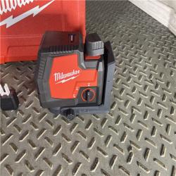 HOUSTON LOCATION - AS-IS100 Ft. REDLITHIUM Lithium-Ion USB Green Rechargeable Cross Line Laser Level with Charger