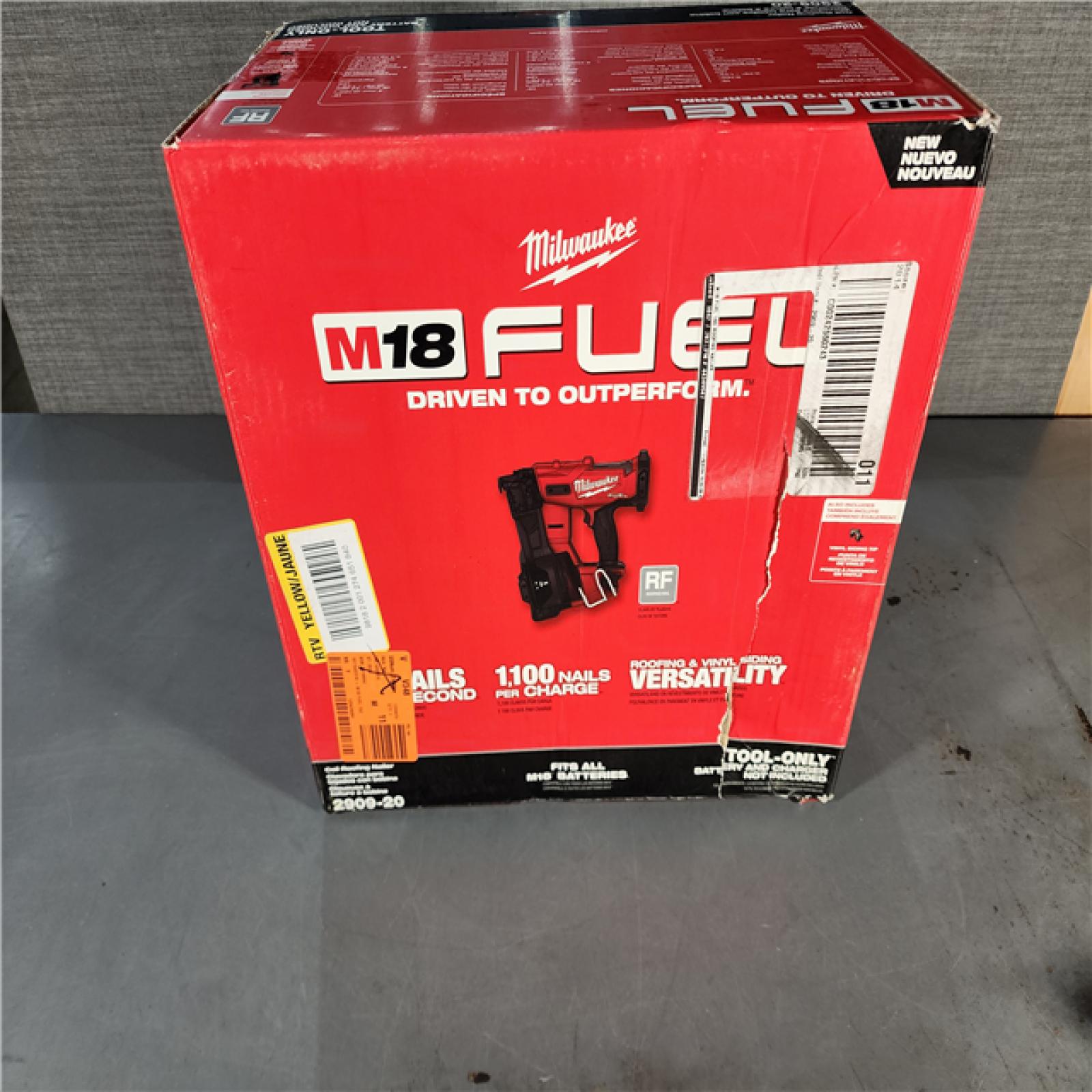 HOUSTON LOCATION - AS-IS M18 FUEL 18-Volt Lithium-Ion Brushless Cordless Coil Roofing Nailer (Tool Only)