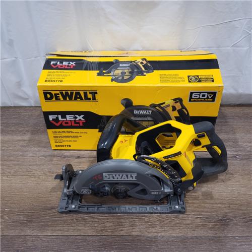 AS-IS FLEXVOLT 60V MAX Cordless Brushless 7-1/4 in. Wormdrive Style Circular Saw (Tool Only)