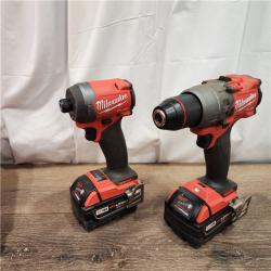 AS-IS Milwaukee M18 FUEL 18V Lithium-Ion Brushless Cordless Hammer Drill and Impact Driver Combo Kit (2-Tool) with 2 Batteries