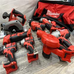 AS-IS MILWAUKEE M18 18-Volt Lithium-Ion Cordless Combo Kit (9-Tool) with (2) Batteries, Charger, and Tool Bag