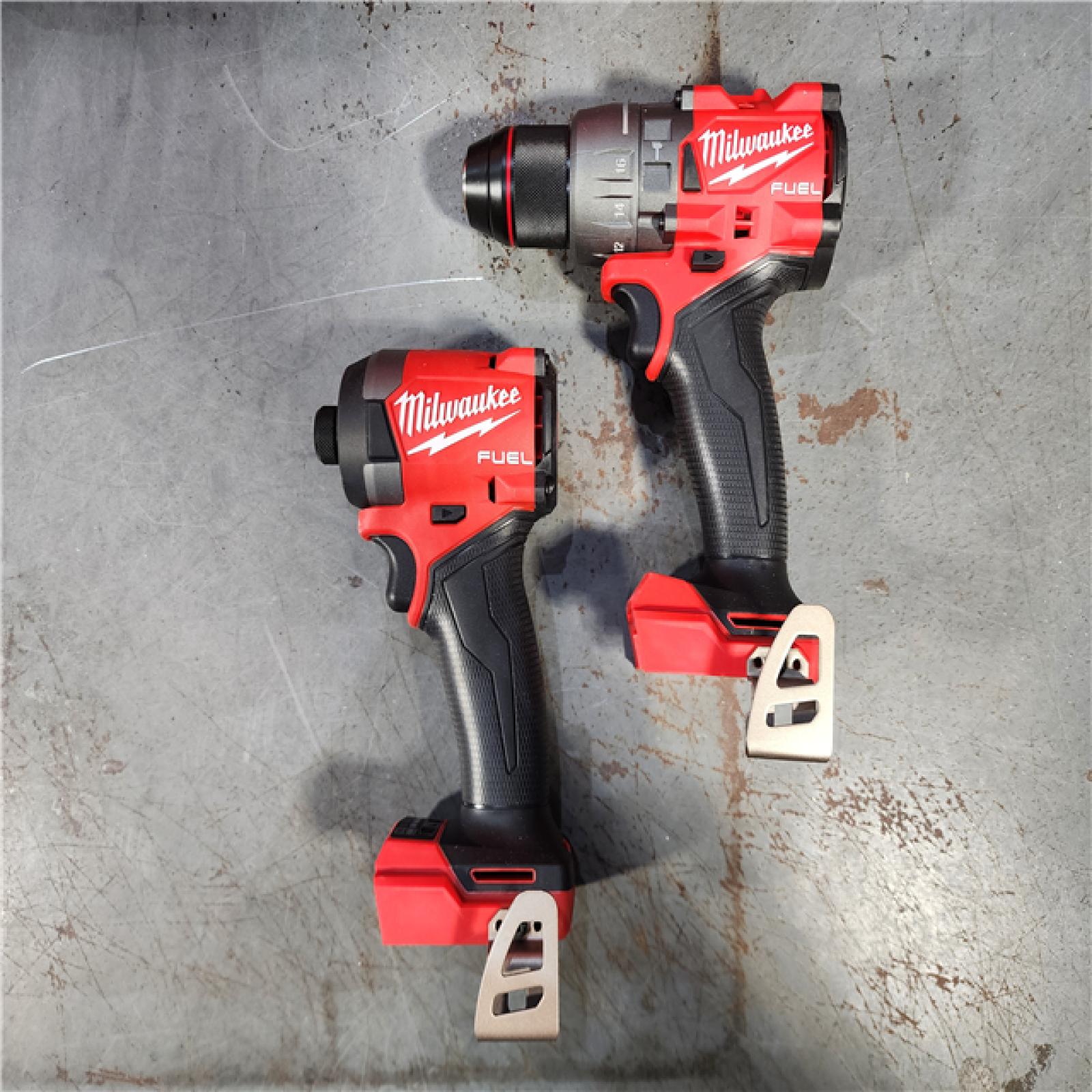 HOUSTON LOCATION - AS-IS (APPEARS LIKE NEW) Milwaukee M18 FUEL 18V Lithium-Ion Brushless Cordless Hammer Drill and Impact Driver Combo Kit (2-Tool) with 2 Batteries