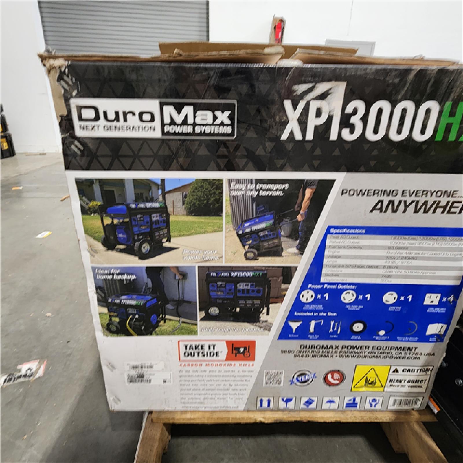 Dallas Location - As-Is DuroMax XP13000HXT 13,000 Watt Portable Generator