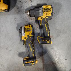 HOUSTON LOCATION - AS-IS DEWALT 20V MAX XR Hammer Drill and ATOMIC Impact Driver 2 Tool Cordless Combo Kit with (2) 4.0Ah Batteries, Charger, and Bag