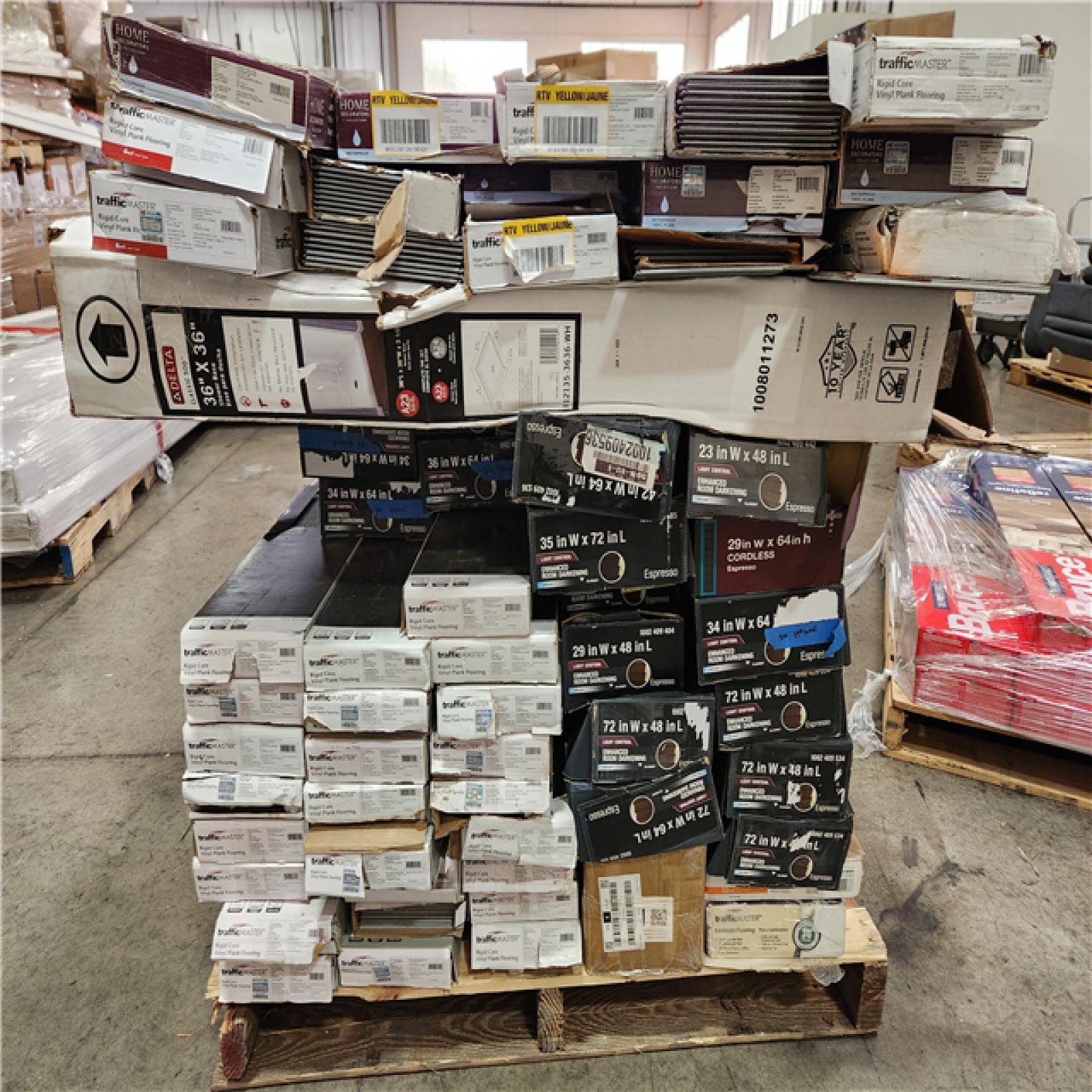 Phoenix AS-IS Mixed Flooring and Window Shades Pallet