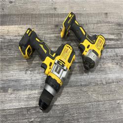 AS-IS DEWALT 20V MAX Cordless Brushless Hammer Drill/Driver 2 Tool Combo Kit with FLEXVOLT ADVANTAGE