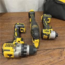 AS-IS 20-Volt Lithium-Ion Cordless 3-Tool Combo Kit with FLEXVOLT 9 Ah and 20V 6 Ah Batteries and Charger