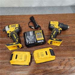 AS-IS 20V MAX XR Hammer Drill and ATOMIC Impact Driver 2 Tool Cordless Combo Kit with (2) 4.0Ah Batteries, Charger, and Bag