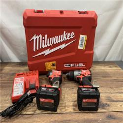 AS-IS Milwaukee M18 FUEL 18V Lithium-Ion Brushless Cordless Hammer Drill and Impact Driver Combo Kit (2-Tool) with 2 Batteries