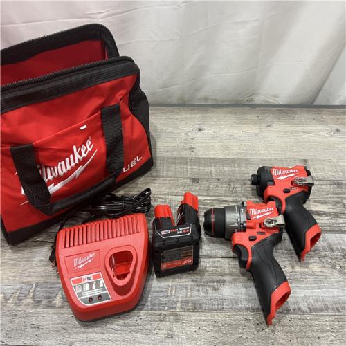 AS-IS Milwaukee 3497-22 12V Brushless Hammer Drill and Impact Driver Combo Kit