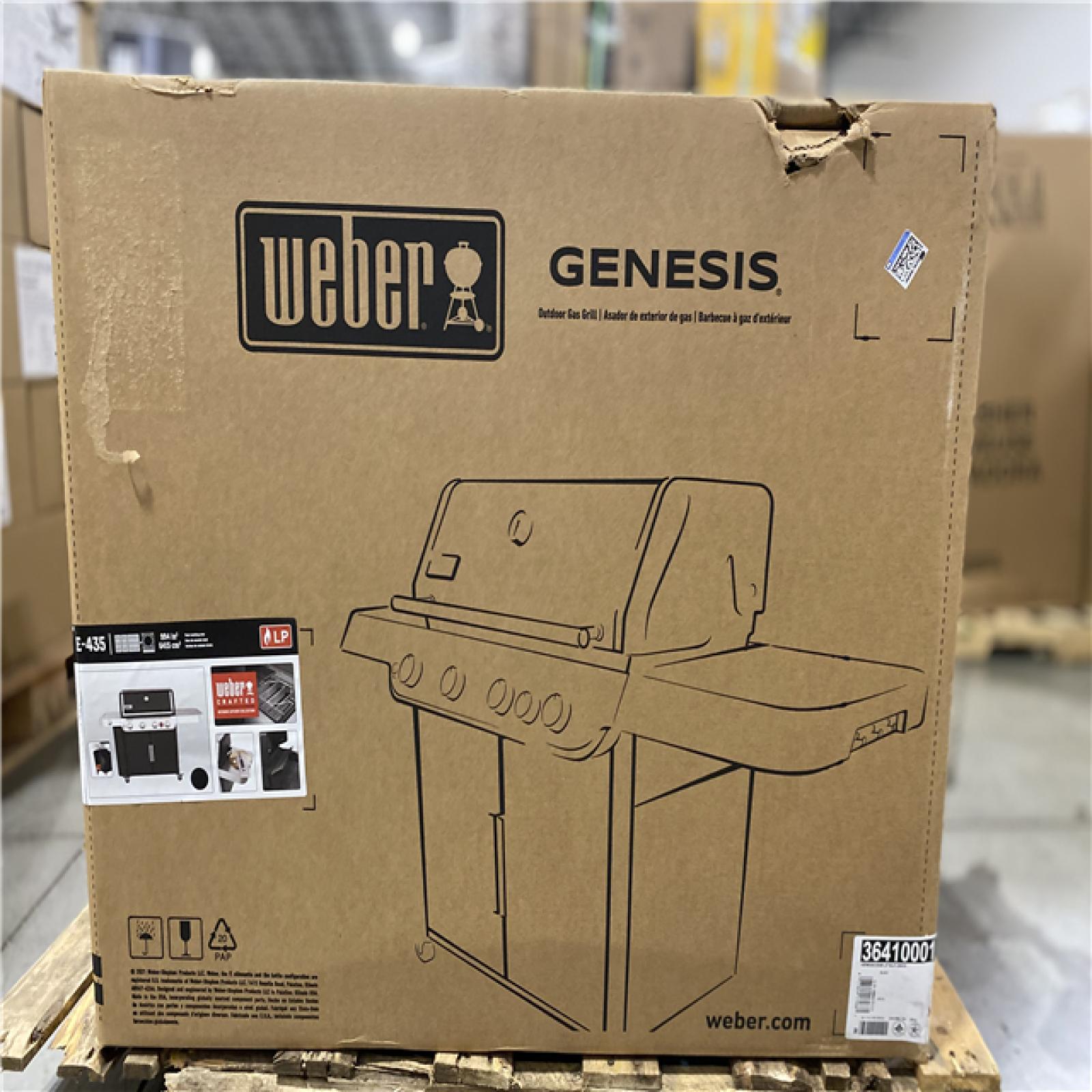 DALLAS LOCATION NEW! - Weber Genesis E-435 4-Burner Liquid Propane Gas Grill in Black with Side Burner