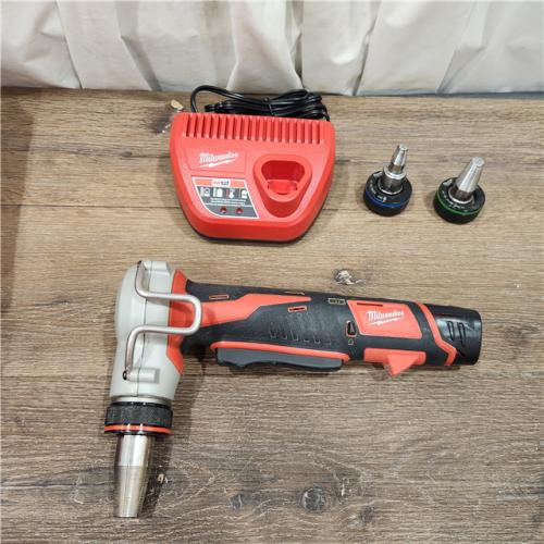 AS-IS M12 12-Volt Lithium-Ion Cordless PEX Expansion Tool Kit with (2) 1.5 Ah Batteries, (3) Expansion Heads and Hard Case