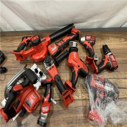 AS-IS Milwaukee M18 18-Volt Lithium-Ion Cordless Combo Kit (9-Tool) with (2) Batteries, Charger, and Tool Bag