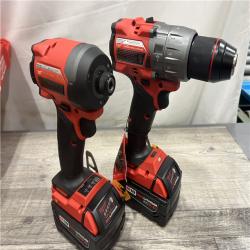 AS-IS MILWAUKEE M18 FUEL 18V Lithium-Ion Brushless Cordless Hammer Drill and Impact Driver Combo Kit (2-Tool) with 2 Batteries