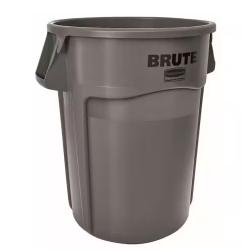 DALLAS LOCATION - Rubbermaid Commercial Products Brute 44 Gal. Grey Round Vented Trash Can PALLET - (32 UNITS)