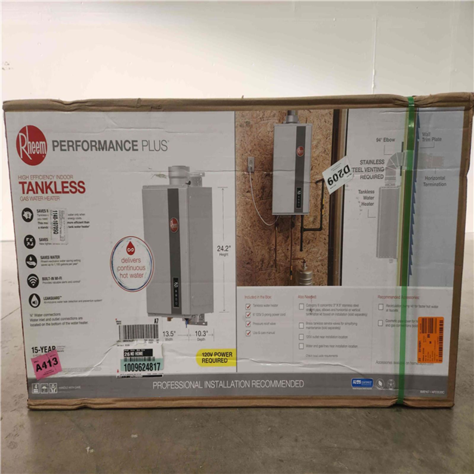 Phoenix Location Rheem Performance Plus 9.5 GPM Natural Gas Indoor Smart Tankless Water Heater 008