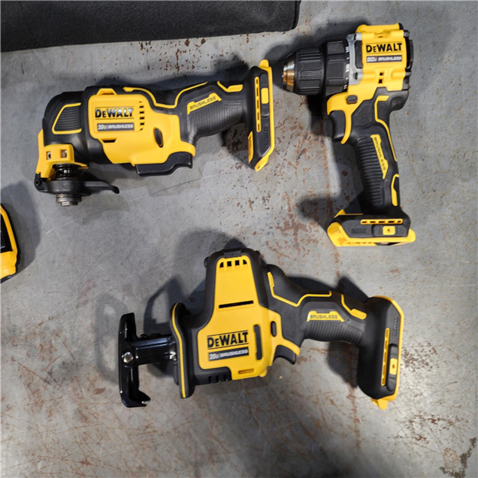 HOUSTON LOCATION - AS-IS (APPEARS LIKE NEW) DeWalt 20V MAX ATOMIC Cordless Brushless 3 Tool Combo Kit