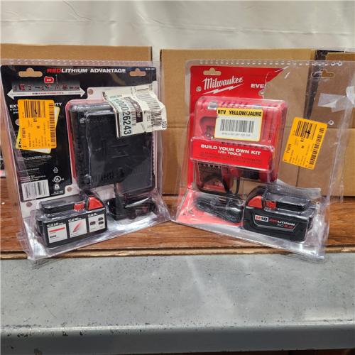 AS-IS Milwaukee M18 18-Volt Lithium-Ion XC Battery Starter Kit (2PACK)