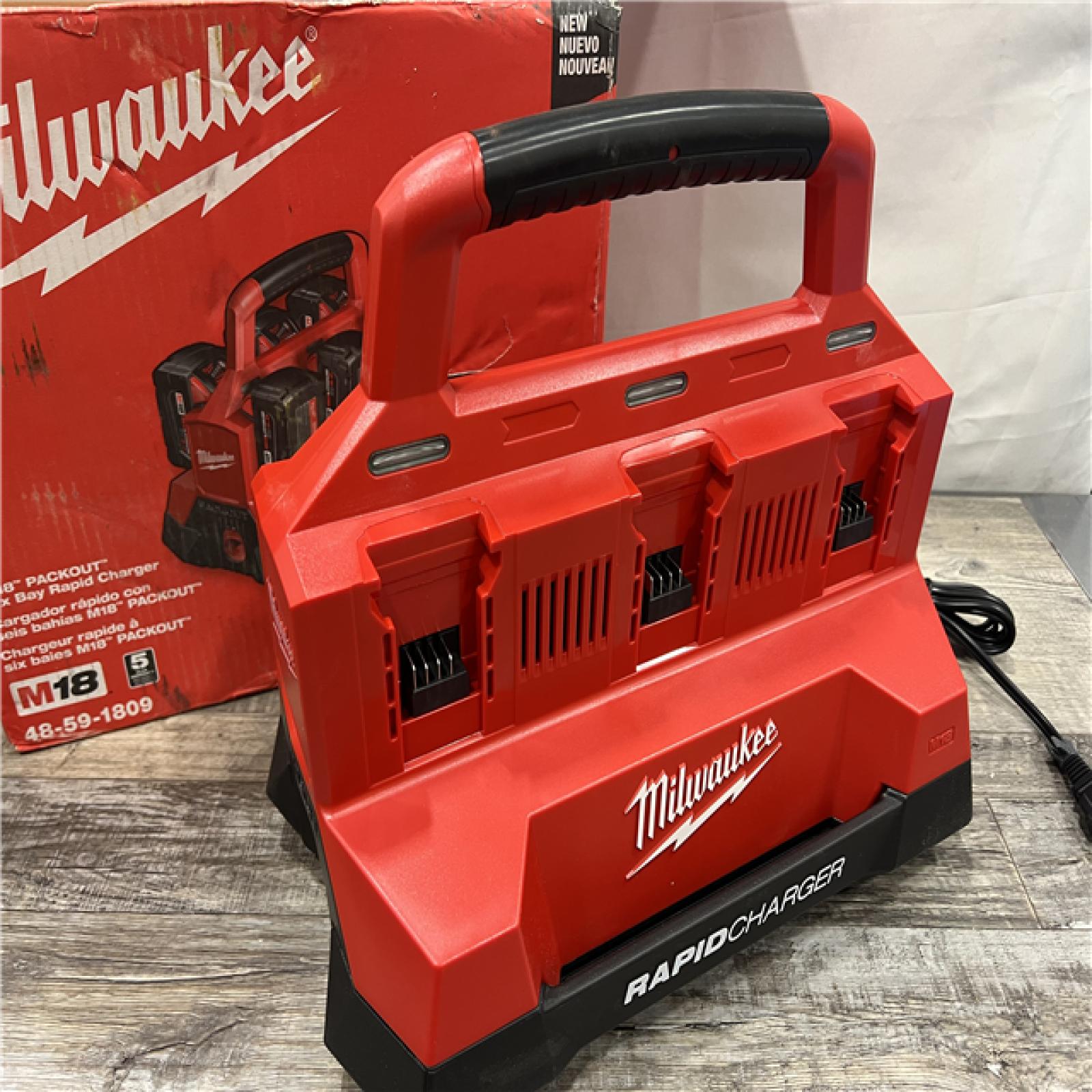 AS-IS Milwaukee M18 Packout Six Bay Rapid Charger