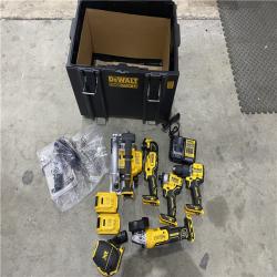 Houston location AS-IS DEWALT 20-Volt Lithium-Ion Cordless Combo Kit (6-Tool) with Tough System Case, Two 2.0 Ah Batteries and 4.0 Ah Battery