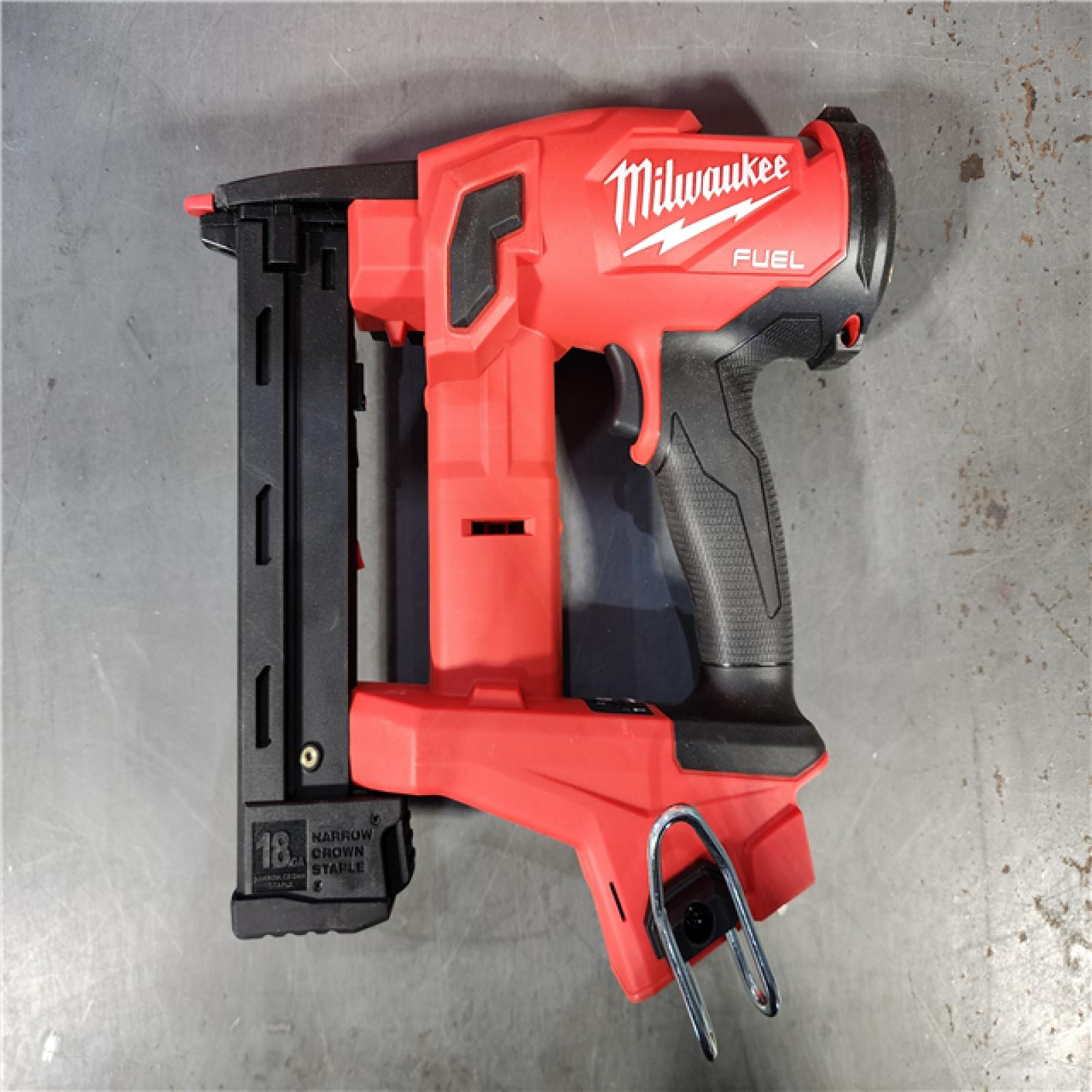 HOUSTON LOCATION - AS-IS M18 FUEL 18-Volt Lithium-Ion Brushless Cordless 18-Gauge 1/4 in. Narrow Crown Stapler (Tool-Only)