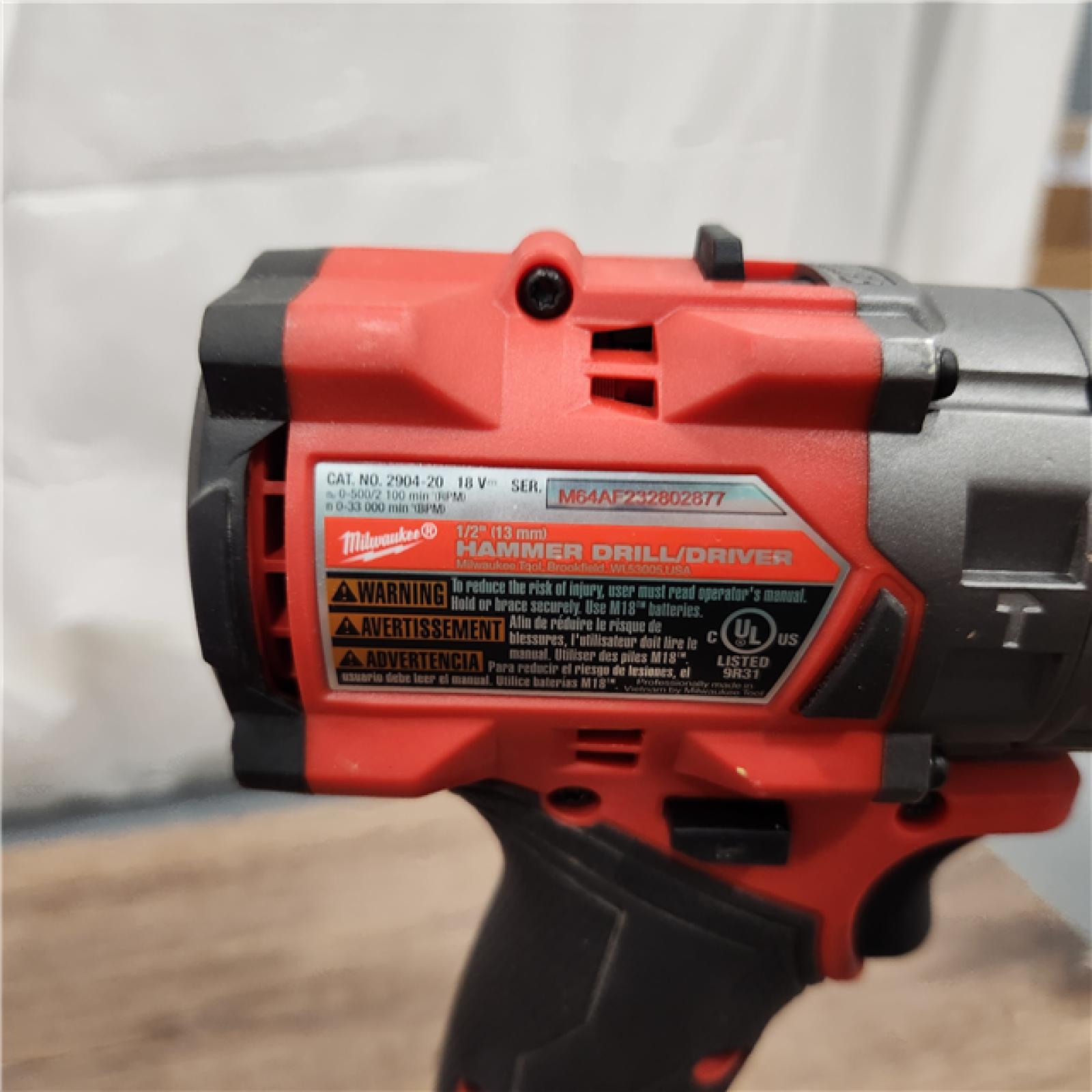 AS-IS Milwaukee M18 FUEL 18V Lithium-Ion Brushless Cordless Hammer Drill and Impact Driver Combo Kit (2-Tool) with 2 Batteries