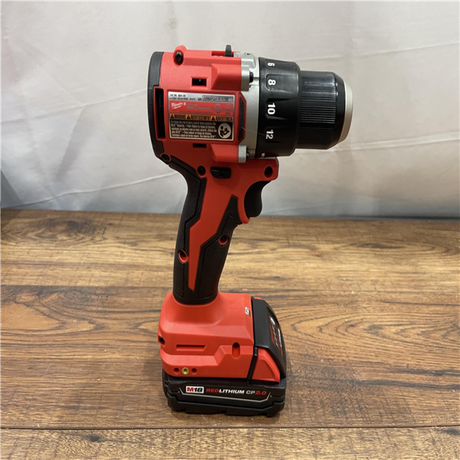 AS-IS Milwaukee M18 Compact Brushless Cordless 1/2 in. Drill/Driver Kit