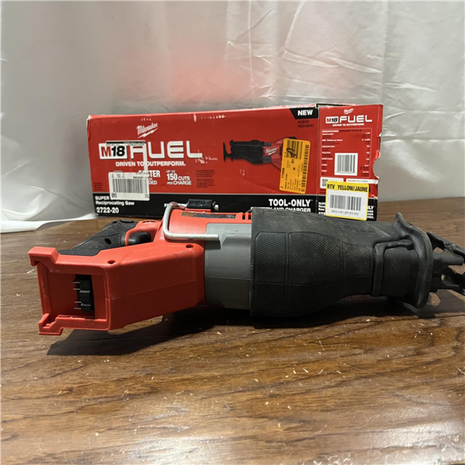 AS-IS Milwaukee M18 Fuel 18V Brushless Super Sawzall Reciprocating Saw 2722-20 (Bare Tool)