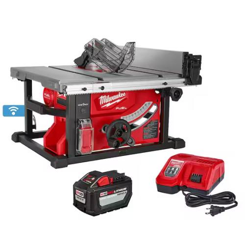 NEW! - Milwaukee M18 FUEL ONE-KEY 18- volt Lithium-Ion Brushless Cordless 8-1/4 in. Table Saw Kit W/(1) 12.0Ah Battery & Rapid Charger