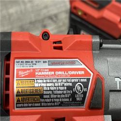 AS-IS MILWAUKEE M18 FUEL 18V Lithium-Ion Brushless Cordless Hammer Drill and Impact Driver Combo Kit (2-Tool) with 2 Batteries