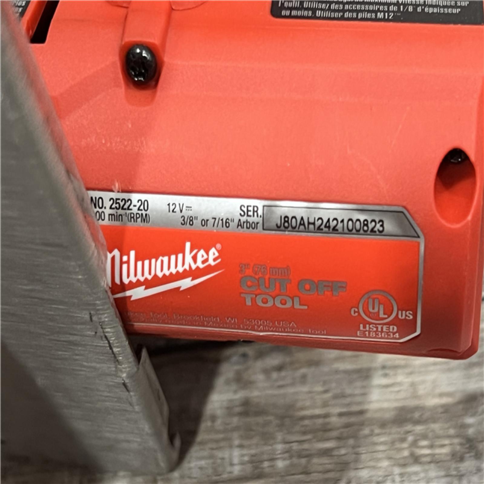 AS-IS MILWAUKEE M12 FUEL 12V Lithium-Ion Brushless Cordless 3 in. Cut Off Saw (Tool-Only)