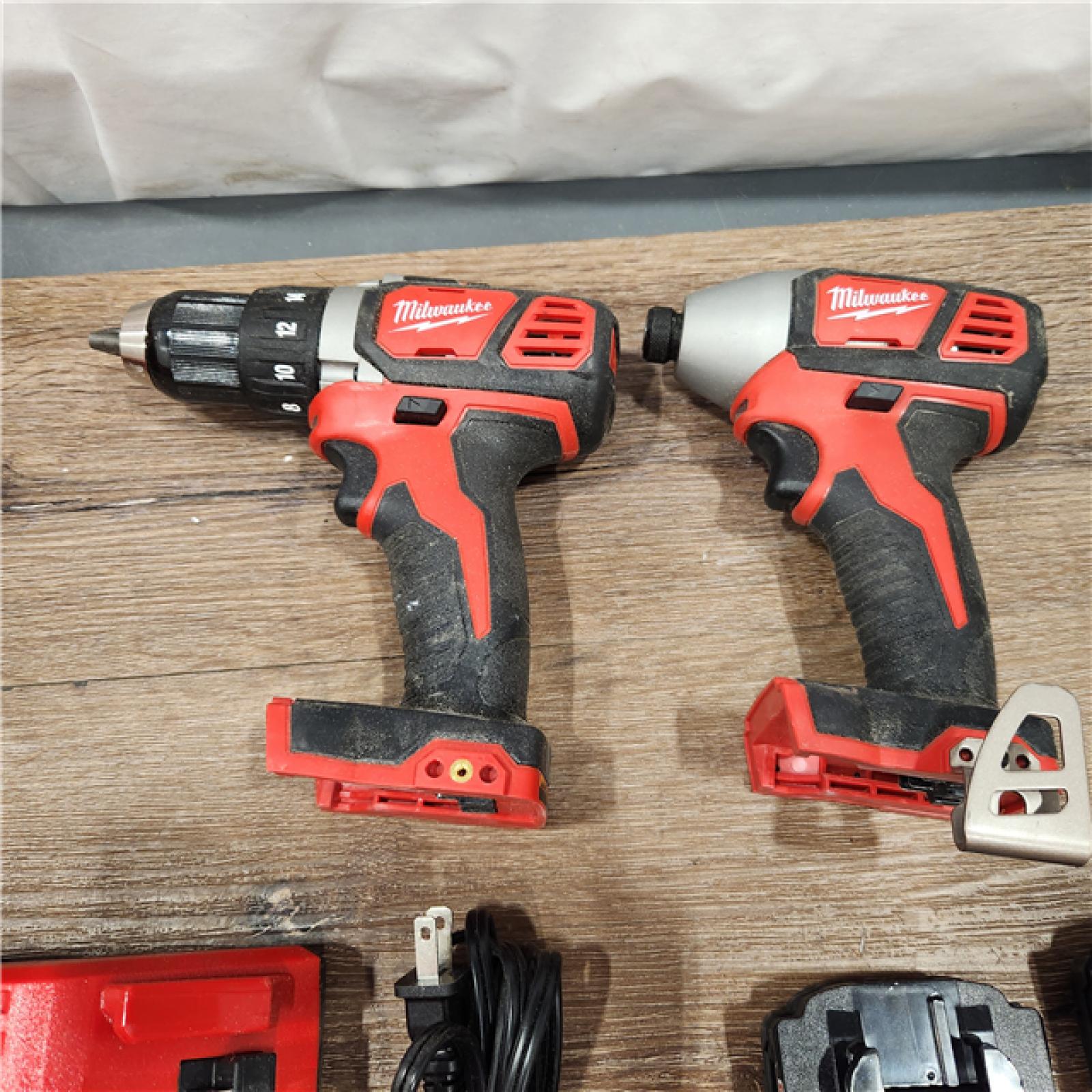 AS-IS Milwaukee M18 18V Cordless Brushed 2 Tool Drill/Driver and Impact Driver Kit