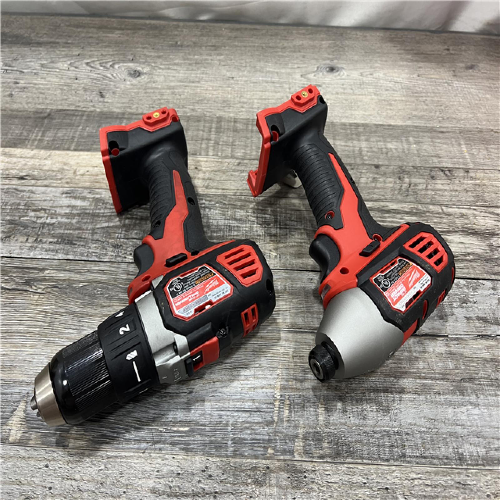 AS-IS Milwaukee M18 18V Cordless Brushed 2 Tool Drill/Driver and Impact Driver Kit