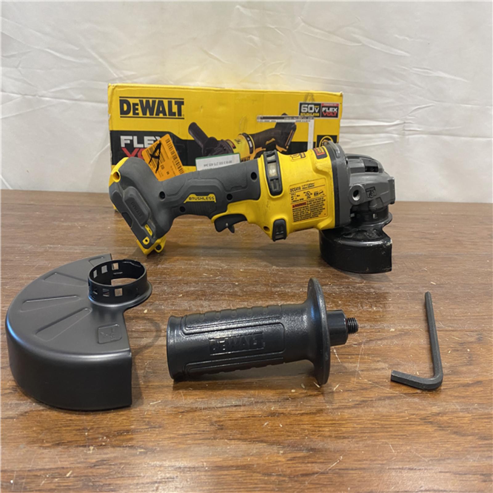 AS-IS FLEXVOLT 60V MAX Cordless Brushless 4.5 in. to 6 in. Small Angle Grinder with Kickback Brake (Tool Only)