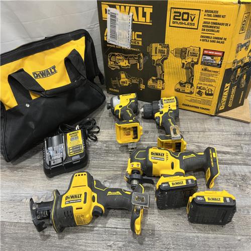 AS-IS DEWALT 20V MAX* XR 4-Tool Combo Kit