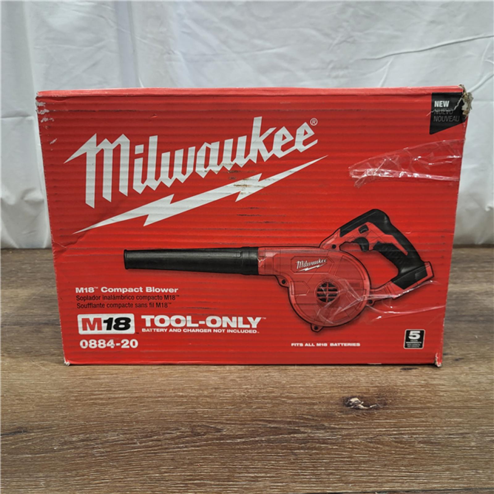 AS-IS Milwaukee M18 18-Volt Lithium-Ion Cordless Compact Blower (Tool-Only)