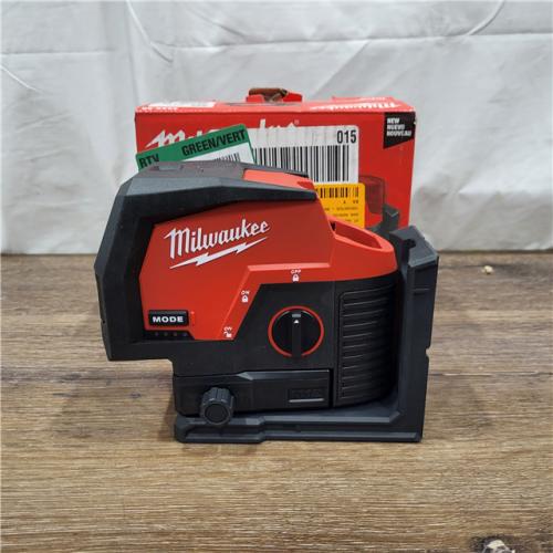 AS-IS M12 12-Volt Lithium-Ion Cordless Green 125 Ft. Cross Line and Plumb Points Laser Level (Tool-Only)