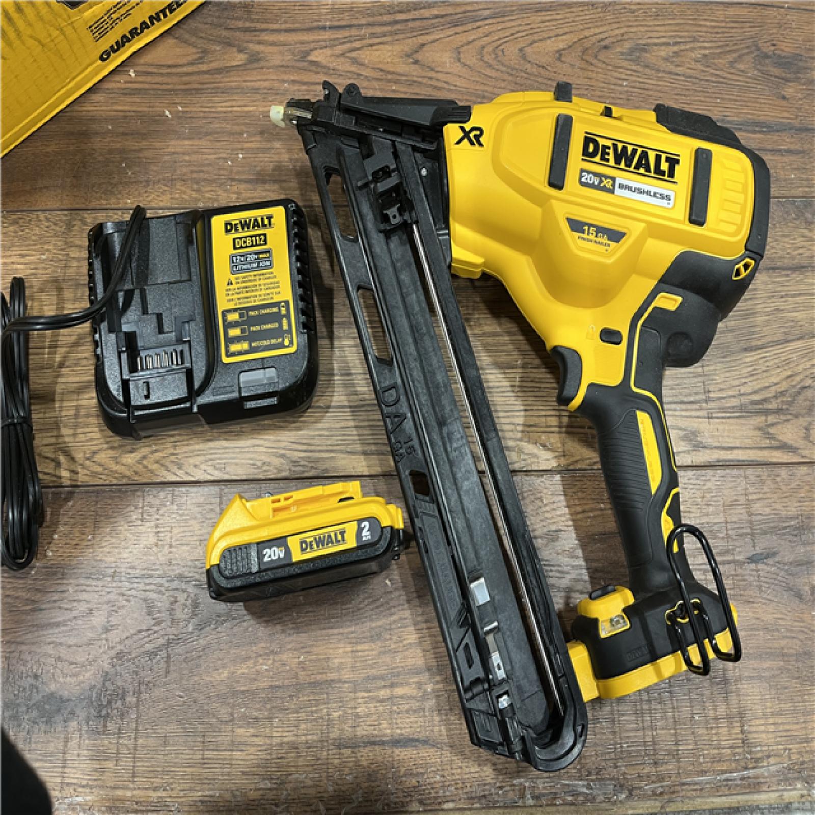 AS-IS DEWALT 20V MAX XR 15 Ga. Cordless 34 Deg Nailer 20 V