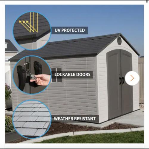 California AS-IS Lifetime 8 ft. x 12.5 ft. Resin Outdoor Storage Shed