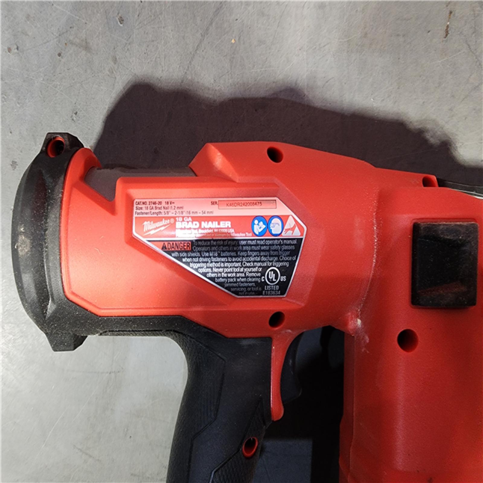 HOUSTON LOCATION - AS-IS Milwaukee M18 Fuel 18V Brushless 18-Gauge Brad Nailer 2746-20 (Bare Tool)