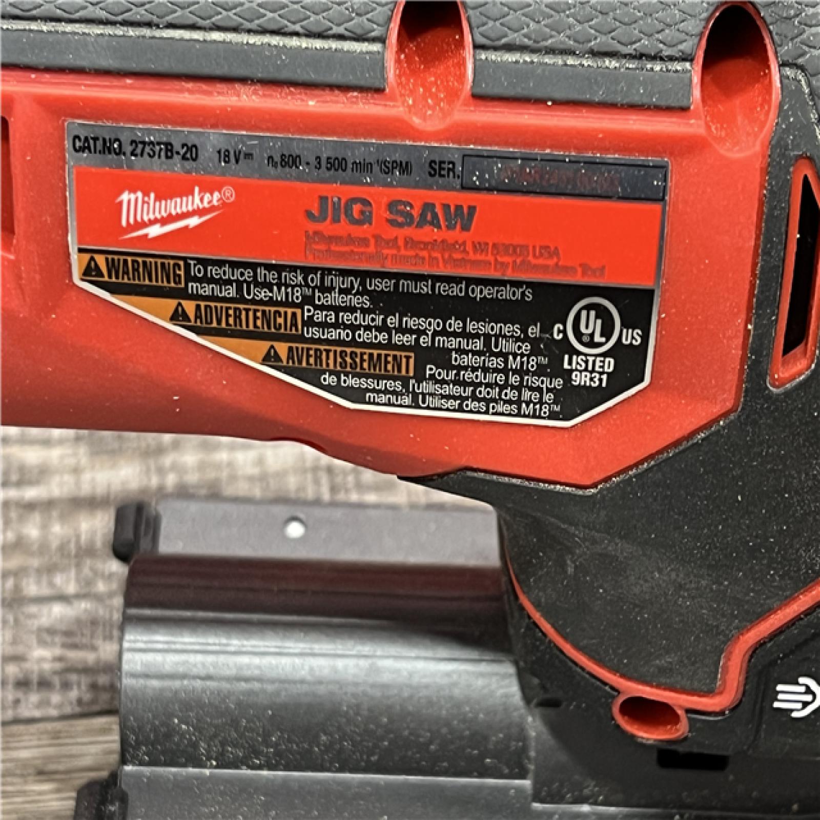 AS-IS Milwaukee M18 FUEL 18 Volt Lithium-Ion Brushless Barrel Grip Cordless Jig Saw (Bare Tool)