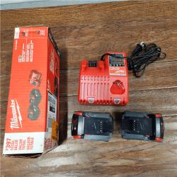 AS-IS Milwaukee M18 18-Volt Lithium-Ion XC Starter Kit with Two 5.0Ah Batteries / Charger (48-59-1852B)