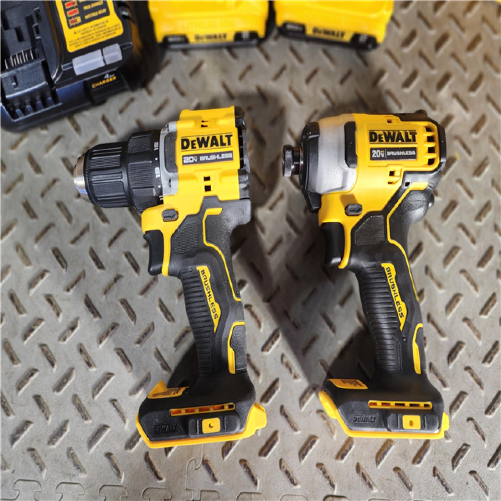 HOUSTON LOCATION - AS-IS (APPEARS LIKE NEW) ATOMIC 20-Volt MAX Lithium-Ion Cordless Combo Kit (2-Tool) with (2) 2.0Ah Batteries, Charger and Bag