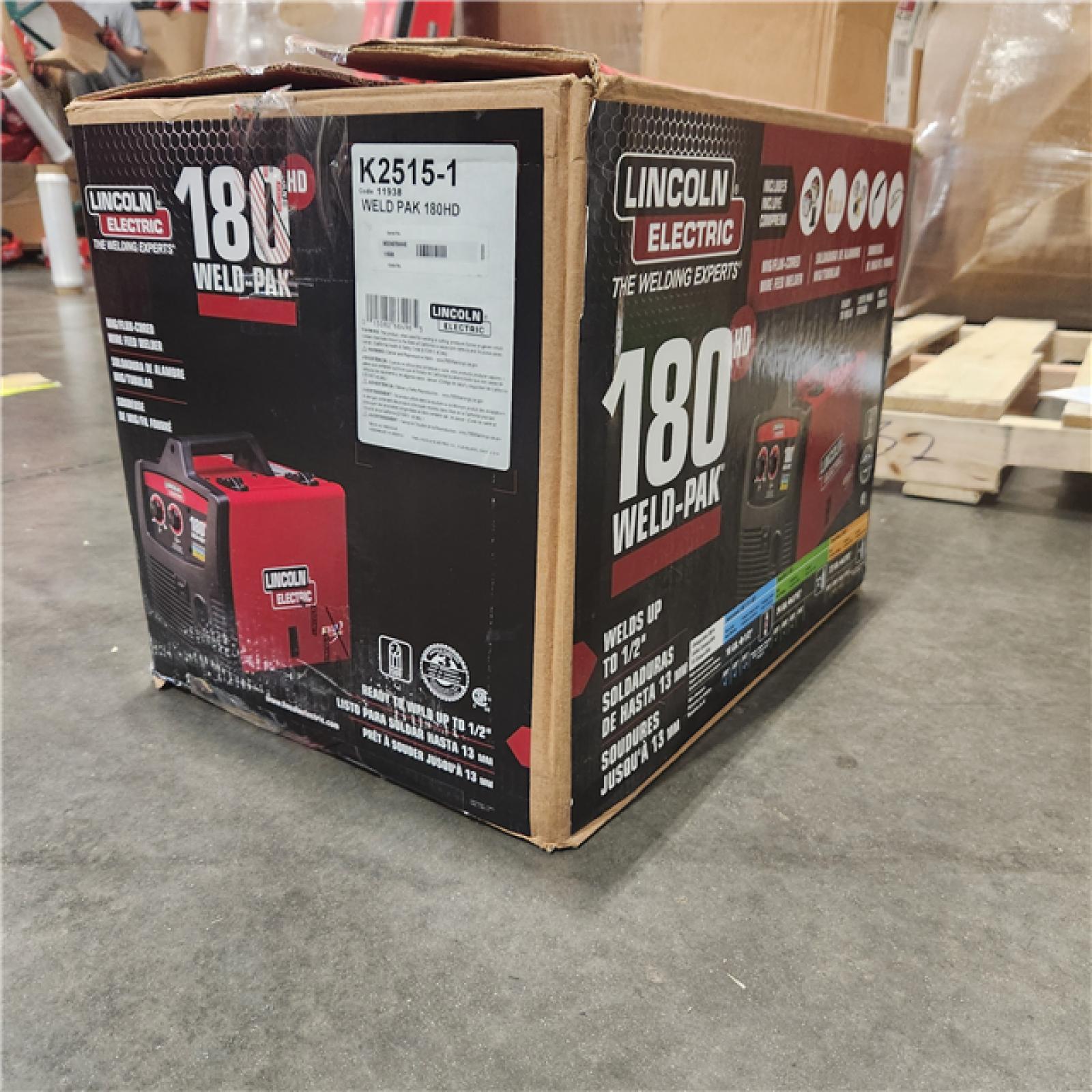 Dallas Location - As-Is Lincoln Electric Welder 180HD Weld-Pak K2515-1