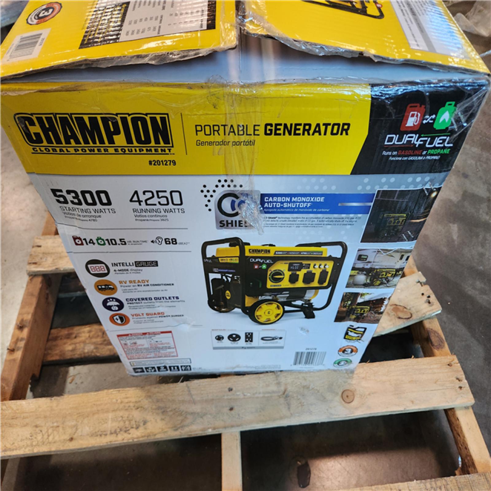 California AS-IS Champion Power Equipment 4250-Watt Recoil Start Duel Fuel Generator