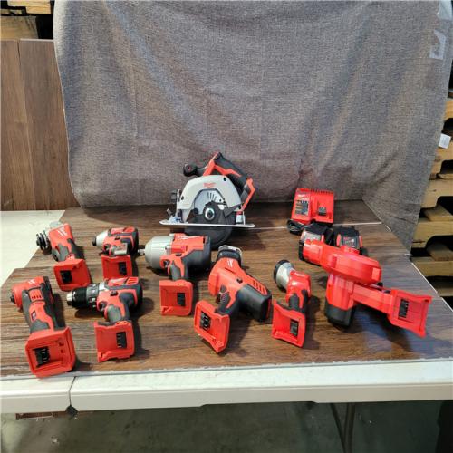 CALIFORNIA NEW MILWAUKEE M18 9-TOOL COMBO KIT (2 BATTERIES, 1 CHARGER, AND BAG INCLUDED)