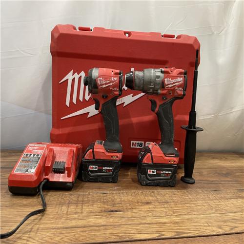 AS-IS Milwaukee M18 FUEL 18V Lithium-Ion Brushless Cordless Hammer Drill and Impact Driver Combo Kit