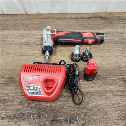 AS-IS M12 12-Volt Lithium-Ion Cordless PEX Expansion Tool Kit with (2) 1.5 Ah Batteries, (3) Expansion Heads and Hard Case